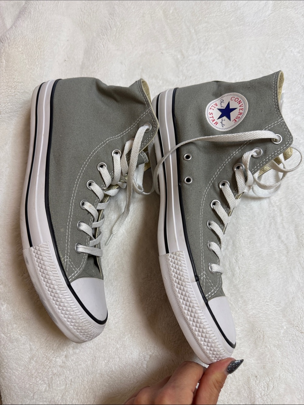 Converse High Top Sneakers in seasonal gray and White - Picture 4 of 10